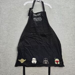 Star Wars Men Apron One Size Black Darth Vader Yoda Storm Trooper Daddy‎ Logo